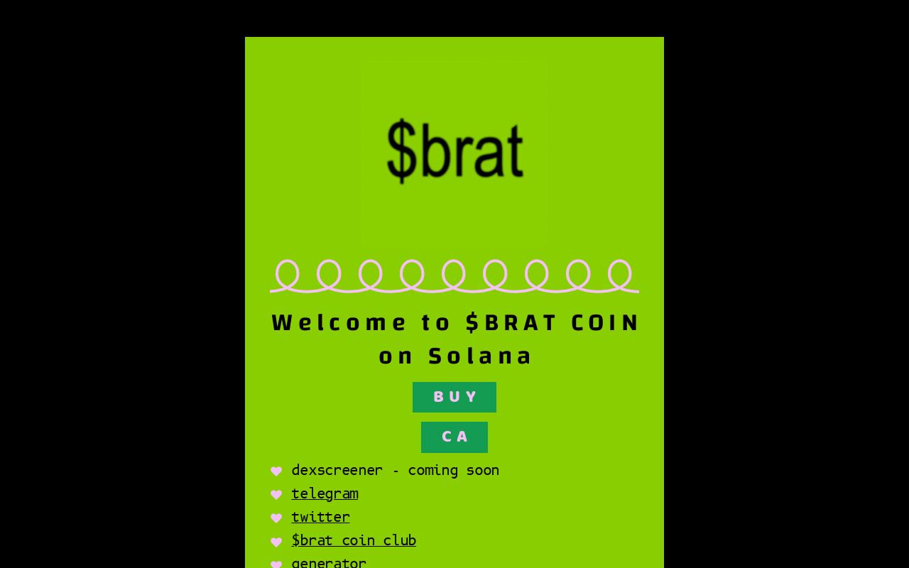 $BRAT coin on Solana